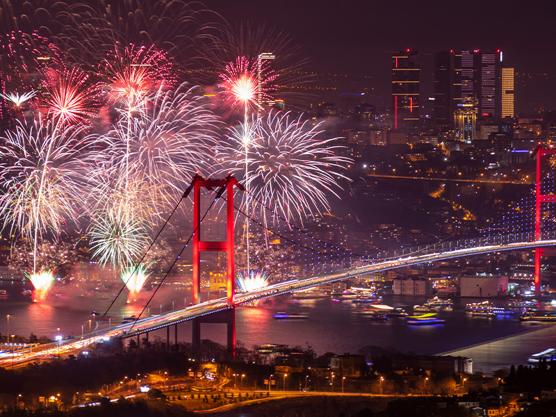 How is the New Year celebrated in Istanbul?