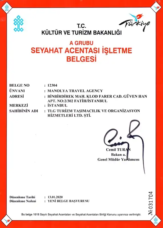Türsab Belgesi