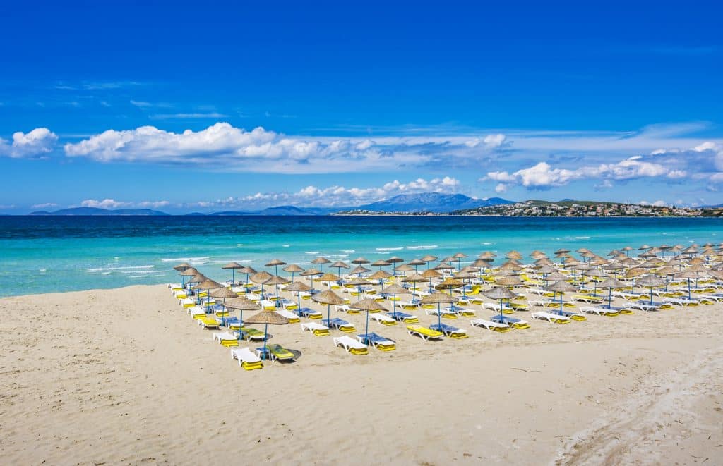 Blue beach in Izmir