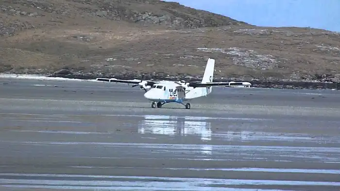 Barra Airport in Scotland